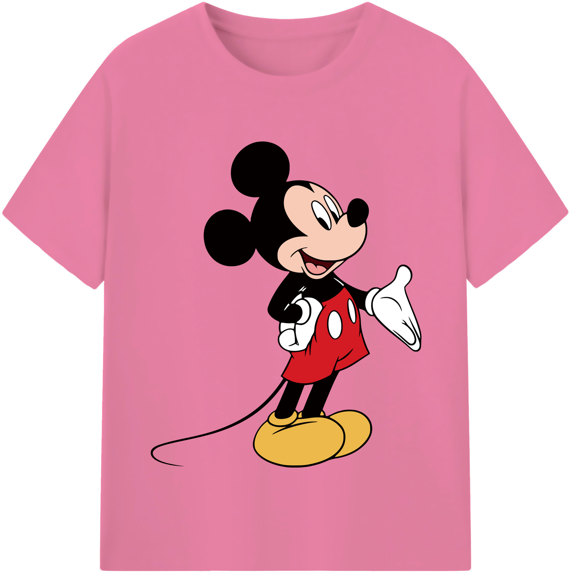 （画像用） ミッキーマウス Mickey Mouse 綿100％半袖Tシャツ（フロントプリント）